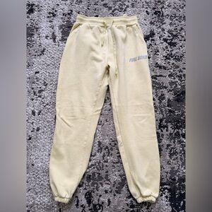 Full Send Cream Sweatpants Men’s Large Fleece Joggers Logo